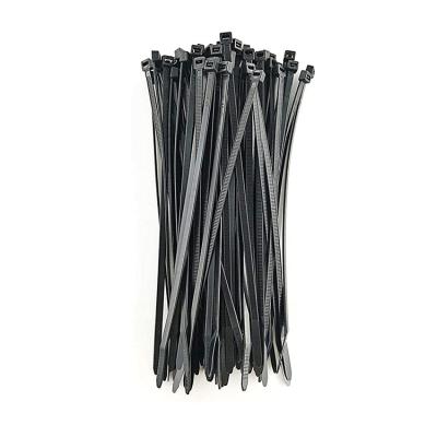 China 66 Nylon UV Resistant Self-locking Nylon Zip Tie, Customized Black Plastic Cable Ties for sale