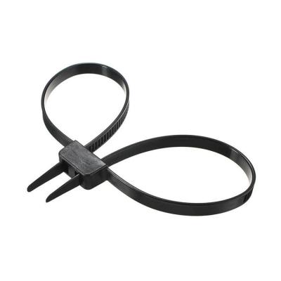 China Double loop nylon plastic nylon flex cable ties pa66 disposable eco-friendly material for sale