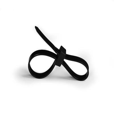 China Double Size Nylon Black Nylon Plastic Self-locking Tether Buckle Cable Tie for sale