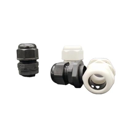 China acid & Gray Plastic Connector Nylon Cable Alkali Erosion Control Ventilation Gland With Nut Blank for sale