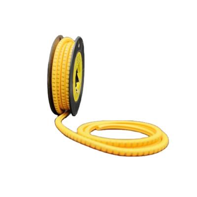 China acid & Alkali Erosion Control PVC 0.75-1.5mm Yellow Number Letters Cable Marker Tape For Cable for sale