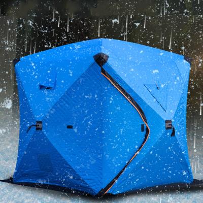 China waterproof & Noise Protection Ice Fishing Tent 8 Person Ice Cube UV Winter Fishing Tent Winter Tent With Stove for sale