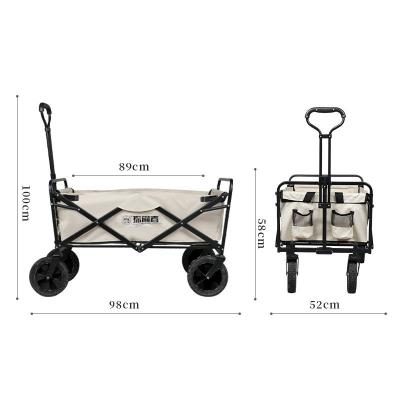 China Durable Easy Clean High Quality Material Folding Picnic Cart Customized Color Outdoor Folding Picnic Cart for sale