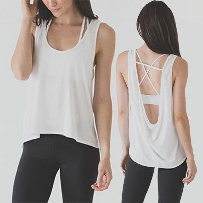 China Logo Sports Vest Women Yoga Tank Tops Fitness Clothing Workout Gym Tank Top Wholesale Custom QUICK DRY for sale