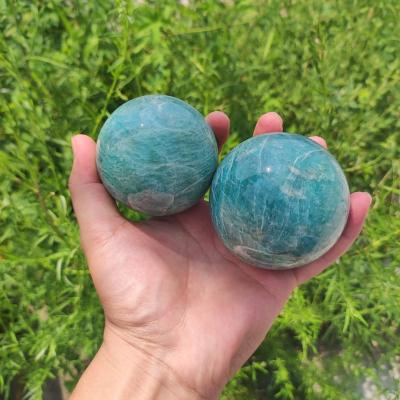 China China 2022 Wholesale Natural Healing Blue Amazonite Crystal Quartz Spheres Balls 3-12cm High Quality Crystal Spheres for sale