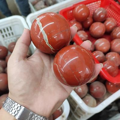 China Wholesale Natural Healing Jasper Jade Crystal Quartz Spheres Balls Red From China 2022 3-12cm High Quality Crystal Spheres for sale