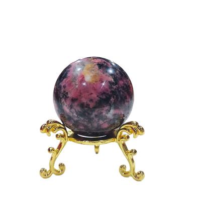 China China 2022 Wholesale Natural Rose Rhodonite Crystal Quartz Balls Healing 3-12cm Crystal Spheres High Quality for sale