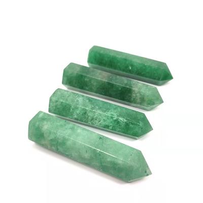 China 2022 Europe Strawberry Quartz Crystal Points Crystal Tower High Quality Natural Green Healing Crystal Wand for sale