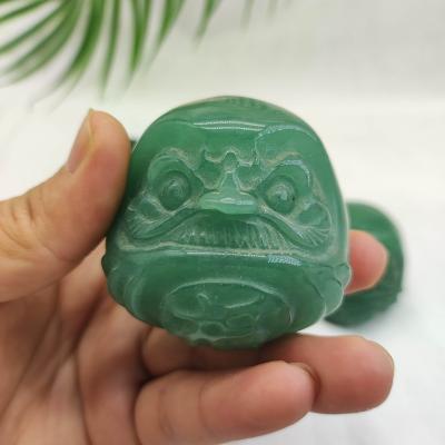 China Wholesale Natural Healing Crystal Gemstone Carving Green Aventurine Crystal Dharma from China 2022 for sale