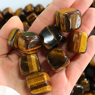 China Quartz Crystal Block Crystal Cubes 1-2Cm High Quality Tiger's Eye Quartz Cube Crystals Healing Stones Wholesale Natural From China for sale