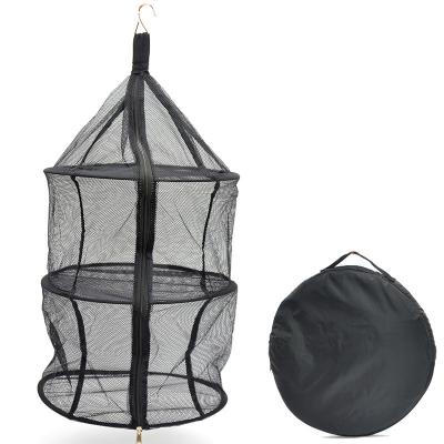 China Sustainable Outdoor Three-Layer Picnic Cutlery Drying Net Large Capacity Folding Storage Net For Fish for sale