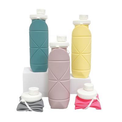 China Wholesale Disposable Silicone Cup Outdoor Portable Folding Sport Mugs 600ml Camping Water Bottles for sale