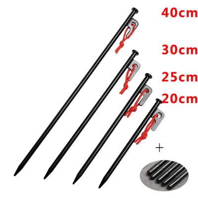 China 20cm / 30cm / 40cm Steel Heavy Duty Camping Stake Hook Form Pegs Outdoor Tent Peg JS-0 for sale