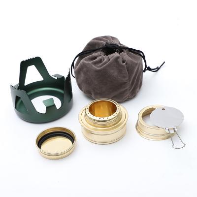 China Manual Mini Aluminum Alloy Solid Alcohol Stove for Outdoor Camping Picnic Spirit Burner Ultralight Gas Stoves for sale