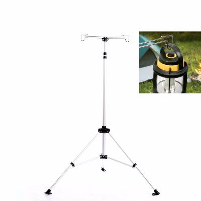 China Adjustable Camping Folding Folding Aluminum Torsion Lock Lamp Pole Lantern Holder Hanging Light Holder Stick < 1L for sale