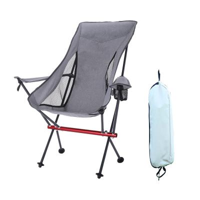 China Modern Ultralight High Back Folding Relax 7075 Aluminum Alloy Recliner Camping Chair For Outdoor Camp Travel Beach Picnic for sale