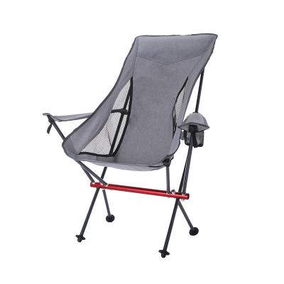 China Modern Ultralight High Back Folding Relax Aluminum Alloy Recliner Camping Chair For Outdoor Camp Travel Beach Picnic for sale