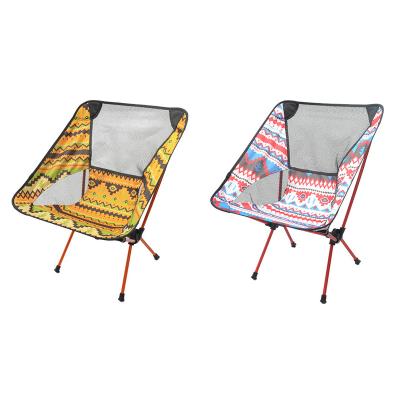 China Oxford cloth aluminum alloy modern national portable fashion flexible folding chair for outdoor camping traveling for sale