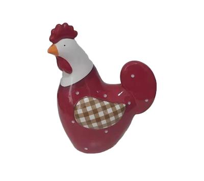 China Europe Easter Decoration Sublimation Ceramic Rooster Ornament Customized Figure Europe Easter Decoration For Home Decor Seasonal Decoration for sale