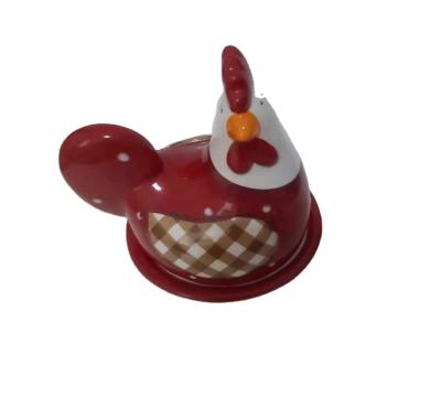 China Ceramic Easter Home Decor Easter Hen Kitchenware Butter Dish For Europe Easter Ornament Decoration for sale