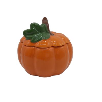 China Europe Hot Sale Holiday Ornament Halloween Decoration Pumpkin Jewelry Box Ceramic Small Casket For Home Decor for sale