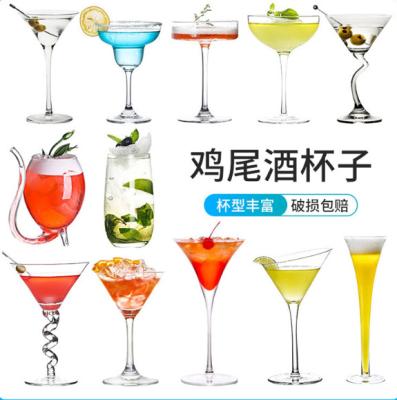 China Handmade Red Wine Champagne Glasses Goblet Cup Christmas Cup Products Martini Goblet Cocktail Glass For Bar for sale