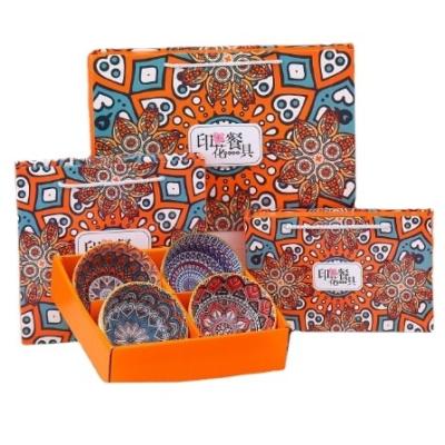 China Viable Tableware Set Exquisite Bohemian Style Creative Gift Box Ceramic Business Gift Box for sale