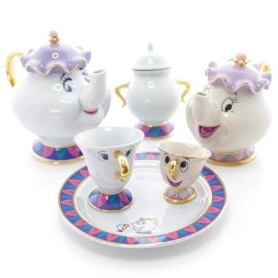 China New Viable Hot Selling Wedding Thank You Gifts Beauty Mrs. Potts Chip Tea Pot and Beast Cup (Pot and Cup) Set Teapot Mug for sale