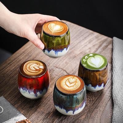 China Coffee main color undercoat tea cup wine to kiln viable manual ceramic change mug large belly mugs for sale