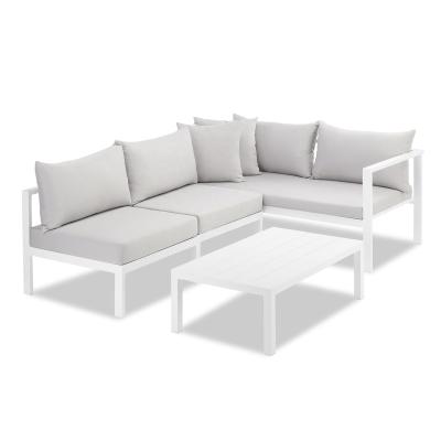 China Durable Hot Selling 4 Piece Patio Conversation Set Aluminum Garden Sofa Set for sale