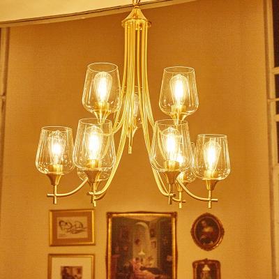 China Modern Traditional Room Ceiling Light Chandelier For Living Room 9 Light Indoor Decorative Ceiling Lamps for sale