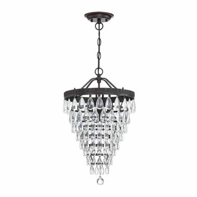 China Farmhouse Wholesale Led Modern Stainless Steel Chandelier For Hotel Crystal Home Lighting for sale