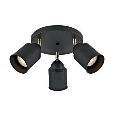 China Modern 3 Track Lighting Ceiling Light Chandeliers GU10 6 Black Shade Steel Finish Pendant Lights for sale