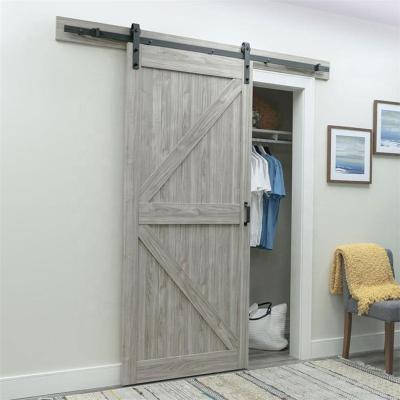 China Sound insulation wooden panel Gray Color barn door madern sliding doors for modern house interior door for sale