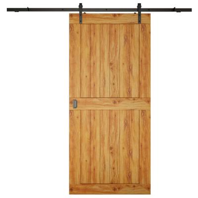 China Sound Insulation Custom Rail Lacquer Door Hanging Sliding Door Baking Solid Wood Interior Barn Doors for sale