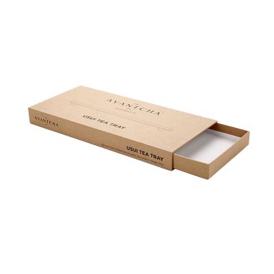 China Recyclable Custom Craft Small Elecchonics Sliding Gift Packaging Kraft Cardboard Drawer Box for sale