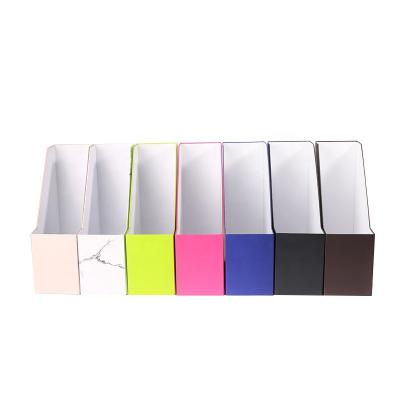 China Recyclable Cute Foldable Customized Colorful Magazine Cardboard Folder Holders for sale