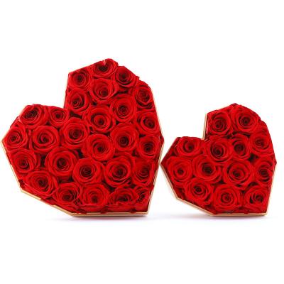 China Luxury Preserved Roses Diamond Heart Gift Box from Natural Touch for Valentine's Day Gift for sale