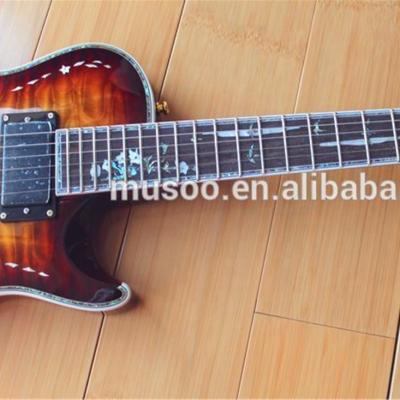 China Mahogany MUSOO BRAND Electric Guitar with Quilted Maple Top (MP1000) for sale