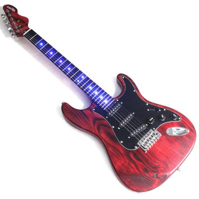 China Ash Musoo Brand Custom Electric Guitar with LED Support OEM (MI927) for sale