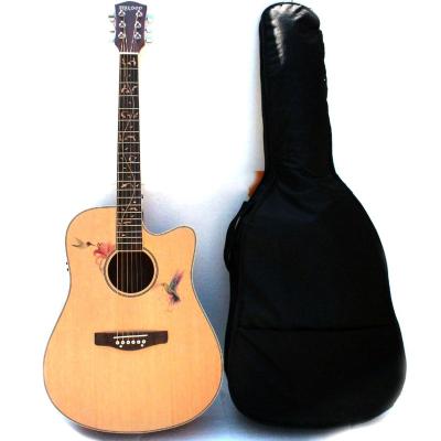 China Musoo Hot Selling Brand Spurce Acoustic Guitar with EQ with Gig Bag (MG542) for sale