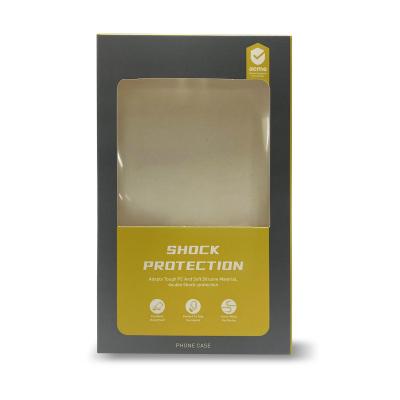 China Recyclable High Quality Various Designs Custom Phone Case Box Packaging With Transparency Windows for sale