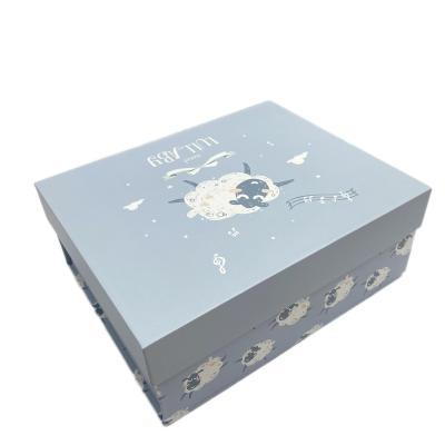 China Lovely Recyclable Customization Mother And Baby Gift Box Clothing Gift Folding Box With Logo for sale