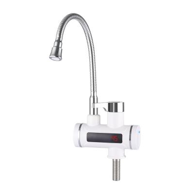 China OEM Luxury Electric Single Hand Faucets Electric Hot Fast Hot Water Heater Faucet Kitchen Heating Tap with LED Digital Display for sale