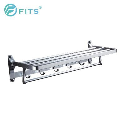 China Fashional Aluminum Wall Mounted Movable Towel Rack With Hook And Adjustable Towel Rack for sale