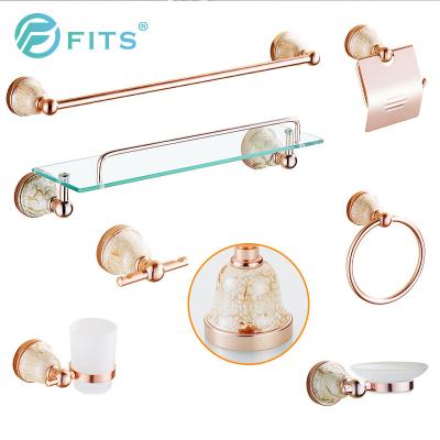 China The modern aluminum bathroom Rose Gold Crack Bell Seven place for sale