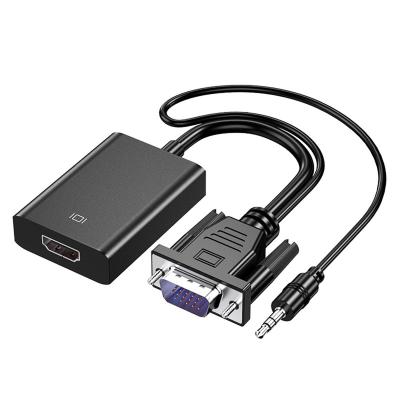 China Hot selling PC SIPU male to VGA female to hdmi converter strip to power audio vga to hdmi cable for sale