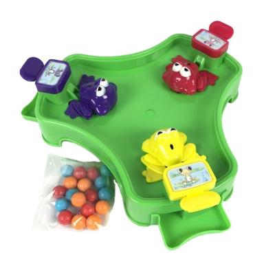 China Newest Cheap Portable Finger Game Set Hungry Frogs Eat Beans Game Desk Toys Game For Kid JC170068 for sale