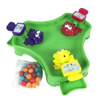 China New Funny Family Game Desktop Children Eat Bean Hungry Toys Plastic Frog JC170068 for sale