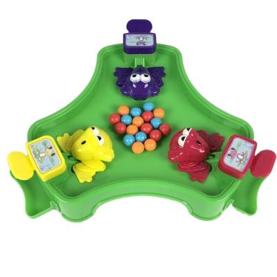 China Frogs Feeding Frenzied Innovative Educational Indoor Interesting Plastic Crazy Jumping Frog Eat Beans Game Toy Set JC170068 for sale